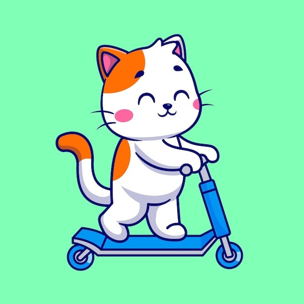 可爱的小猫咪卡通插画