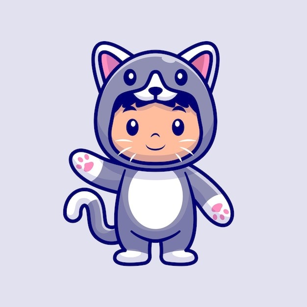 可爱的小猫咪卡通插画