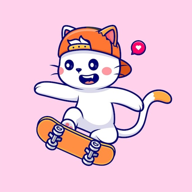 可爱的小猫咪卡通插画