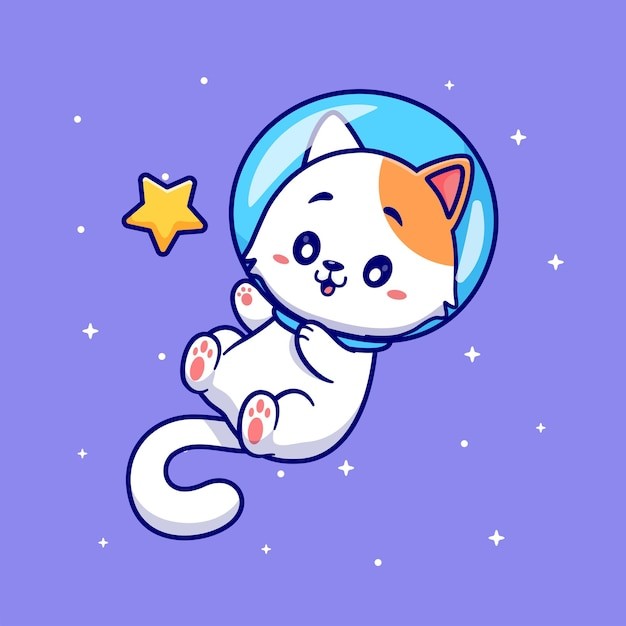 可爱的小猫咪卡通插画