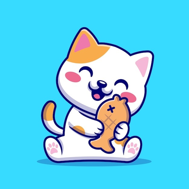 可爱的小猫咪卡通插画