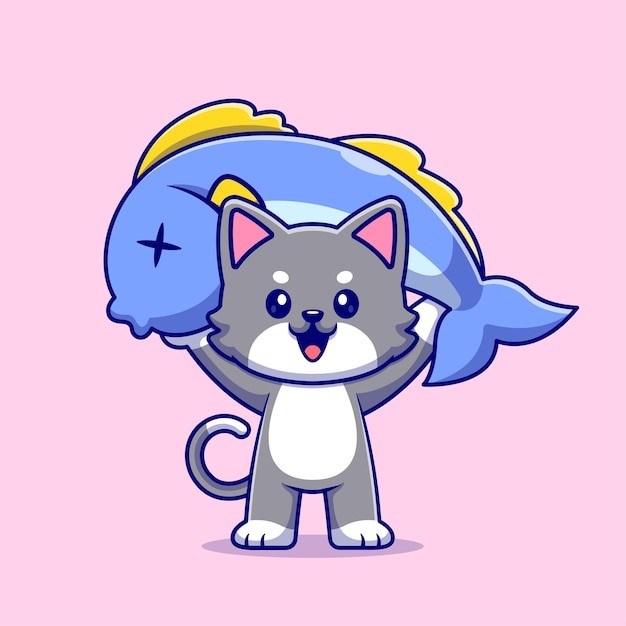 可爱的小猫咪卡通插画