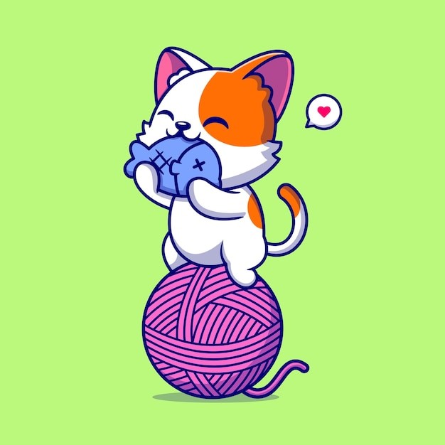 可爱的小猫咪卡通插画