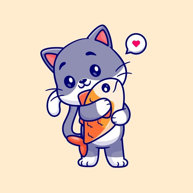 可爱的小猫咪卡通插画