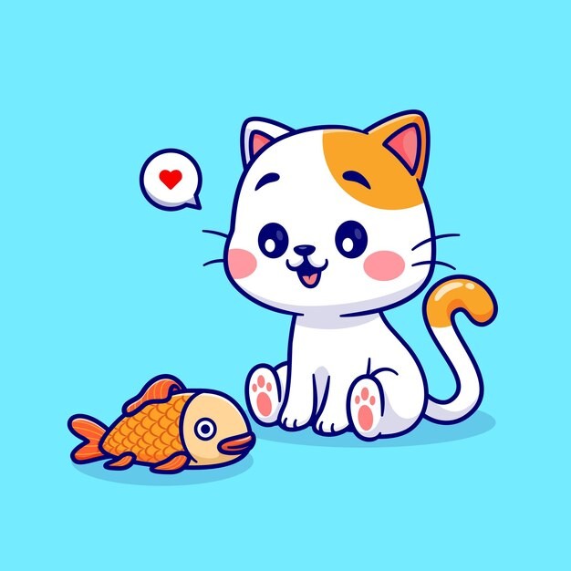 可爱的小猫咪卡通插画