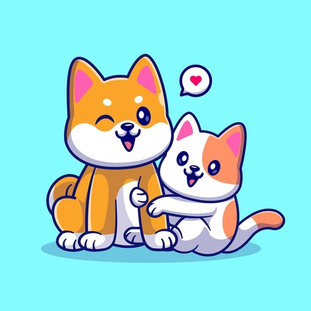 可爱的小猫咪卡通插画