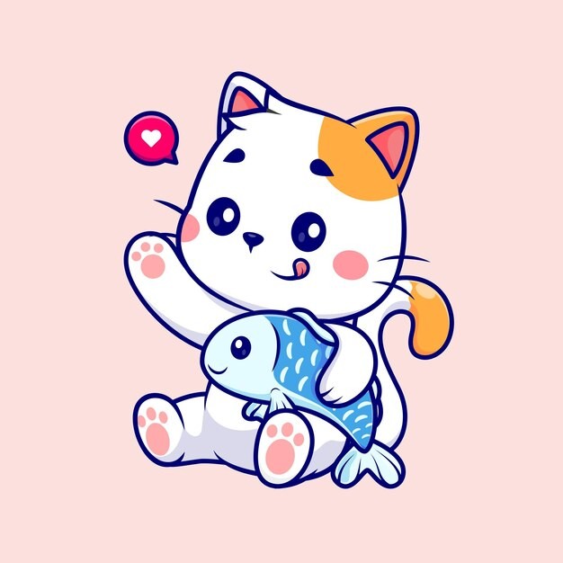 可爱的小猫咪卡通插画