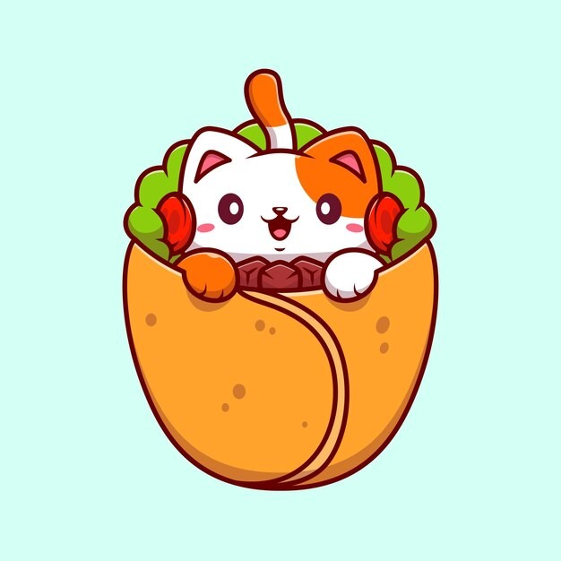 可爱的小猫咪卡通插画