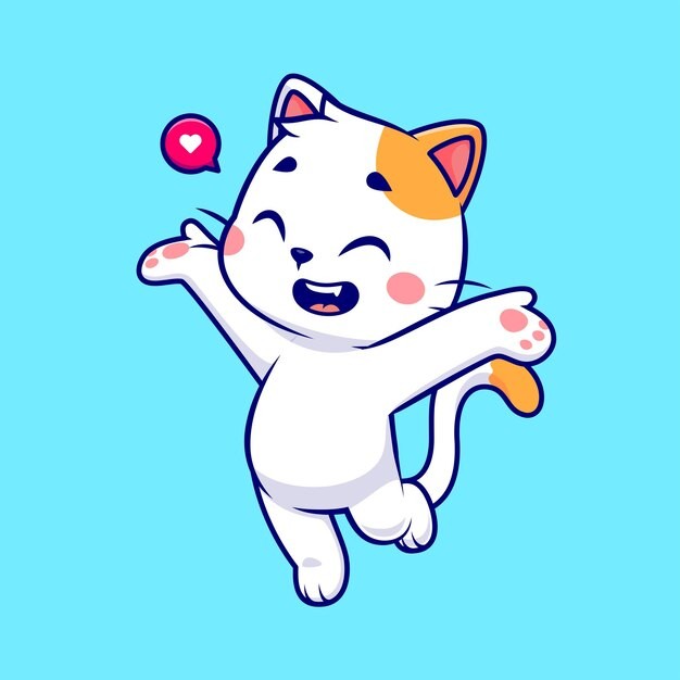 可爱的小猫咪卡通插画