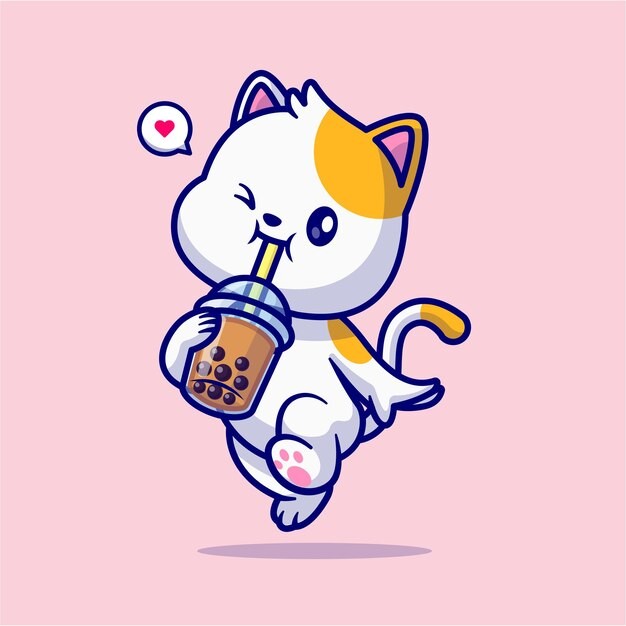 可爱的小猫咪卡通插画