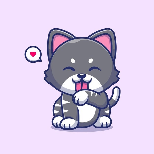 可爱的小猫咪卡通插画