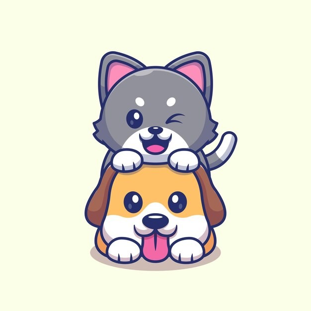 可爱的小猫咪卡通插画