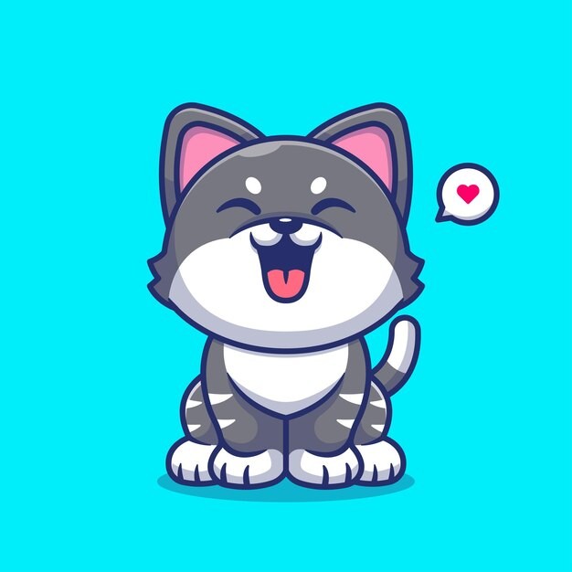 可爱的小猫咪卡通插画