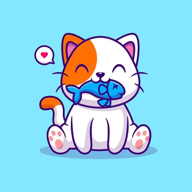 可爱的小猫咪卡通插画