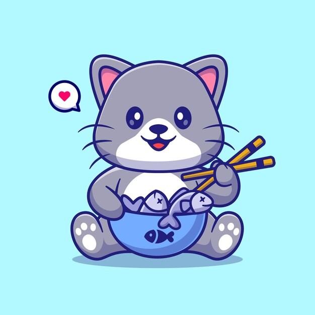 可爱的小猫咪卡通插画