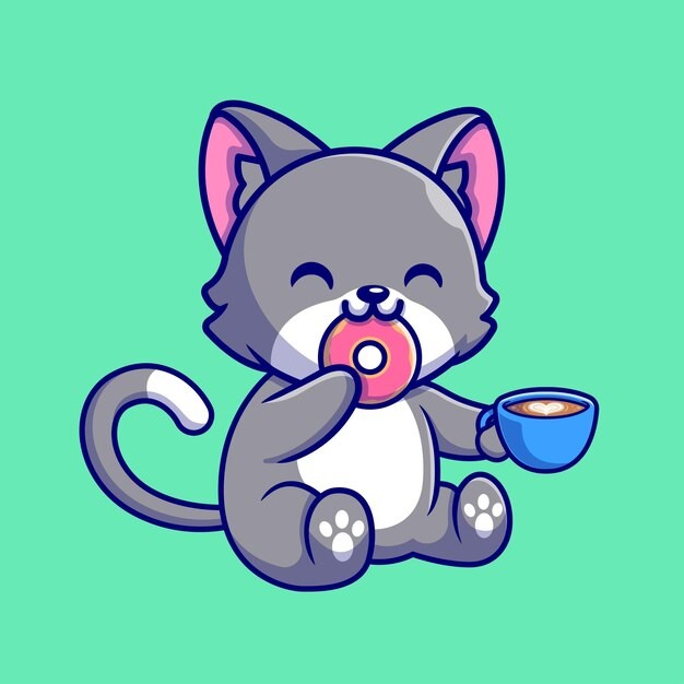 可爱的小猫咪卡通插画