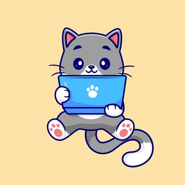 可爱的小猫咪卡通插画