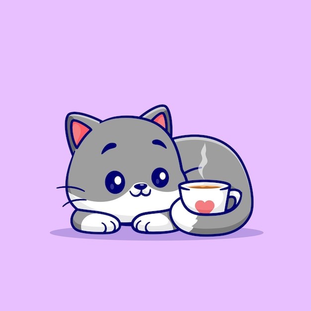 可爱的小猫咪卡通插画