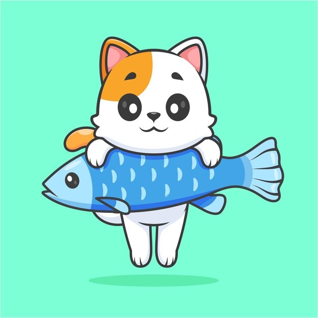 可爱的小猫咪卡通插画