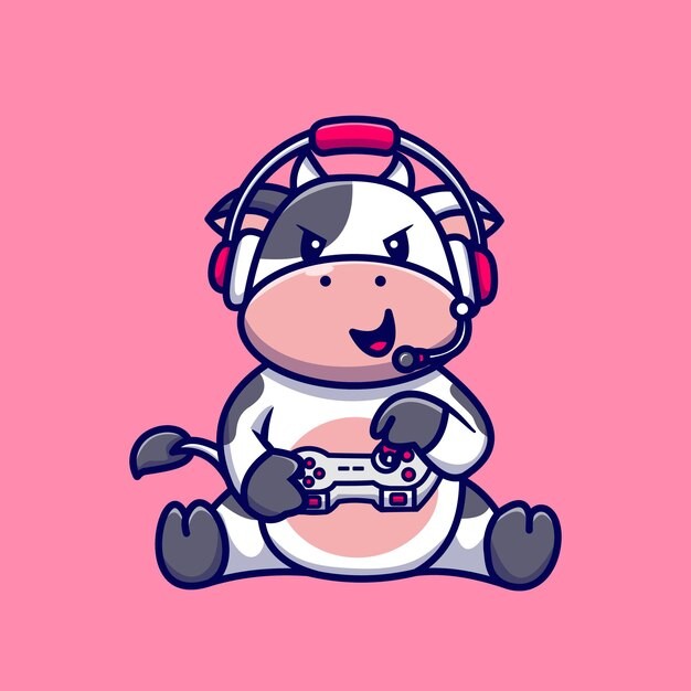 可爱卡通牛插画