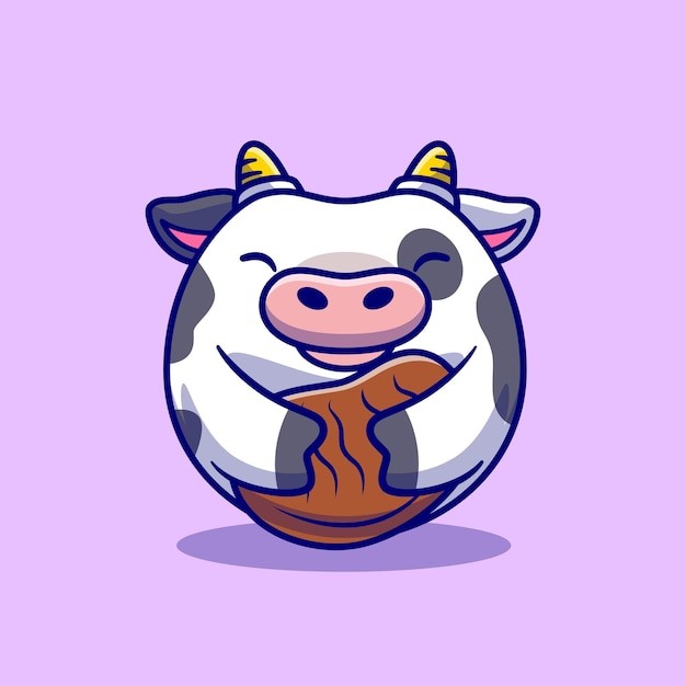 可爱卡通牛插画