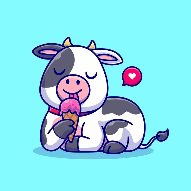 可爱卡通牛插画