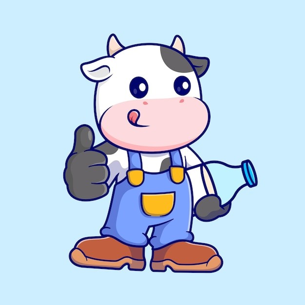 可爱卡通牛插画