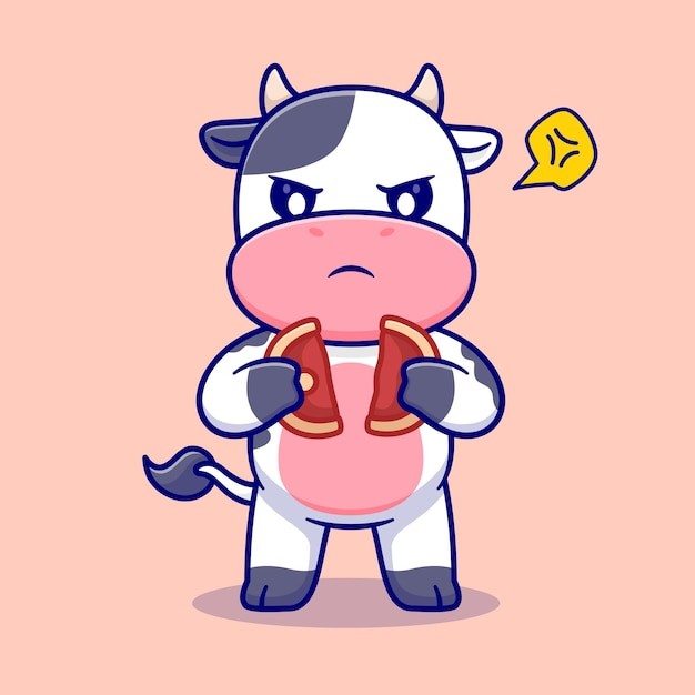 可爱卡通牛插画