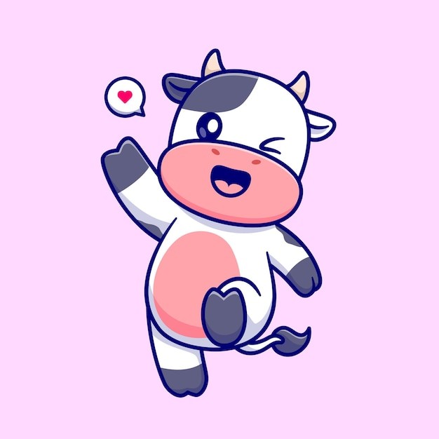 可爱卡通牛插画