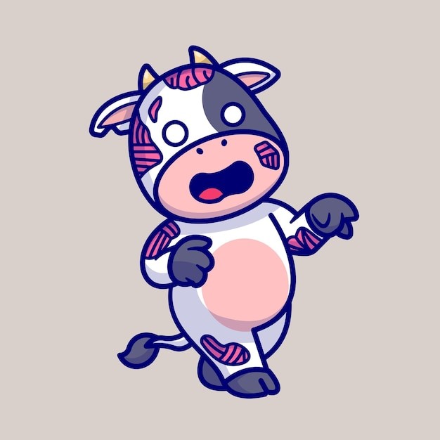可爱卡通牛插画