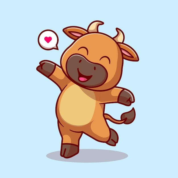可爱卡通牛插画