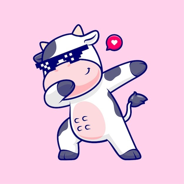 可爱卡通牛插画