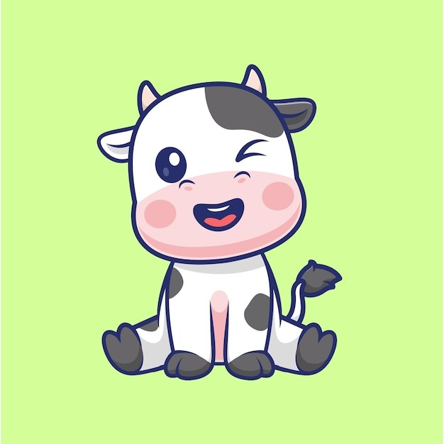 可爱卡通牛插画