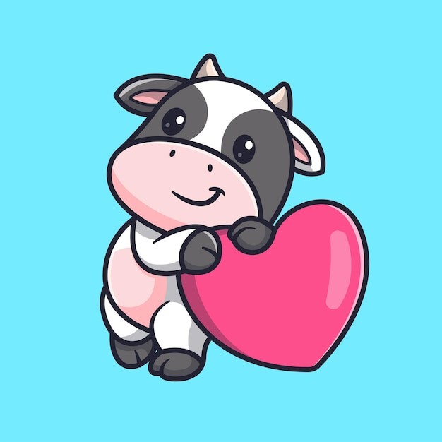 可爱卡通牛插画