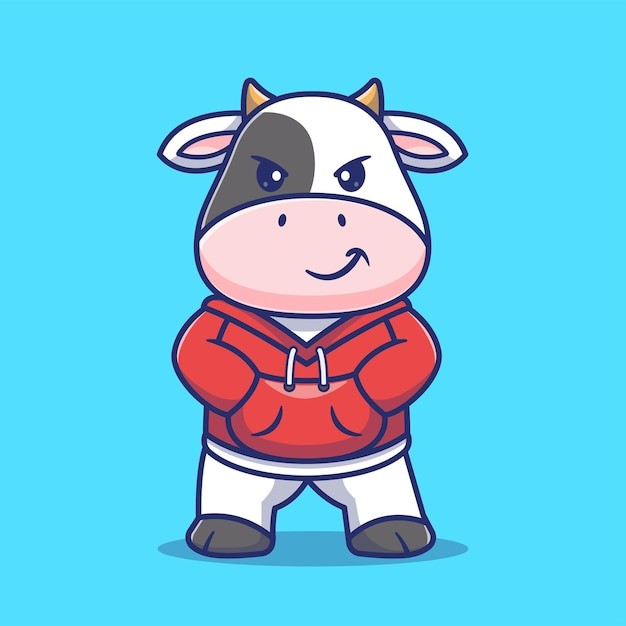 可爱卡通牛插画