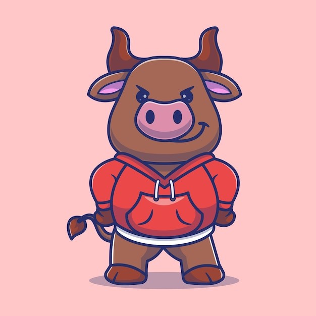 可爱卡通牛插画