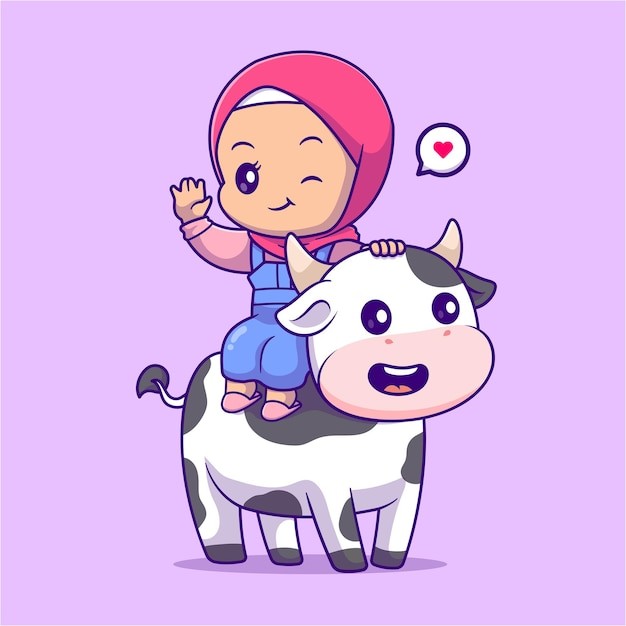 可爱卡通牛插画