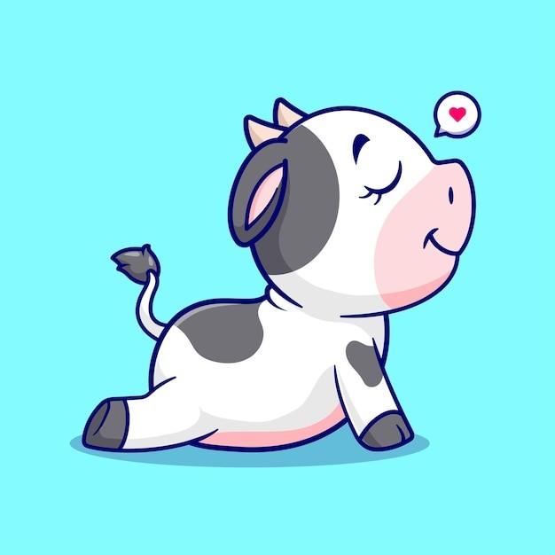 可爱卡通牛插画