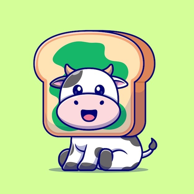 可爱卡通牛插画