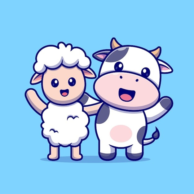 可爱卡通牛插画