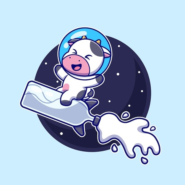 可爱卡通牛插画