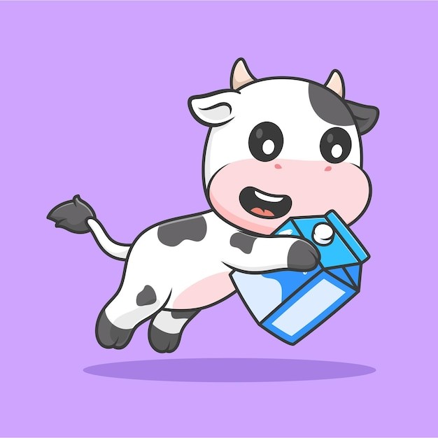 可爱卡通牛插画