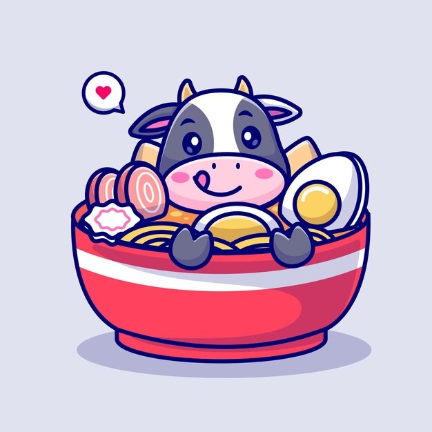 可爱卡通牛插画