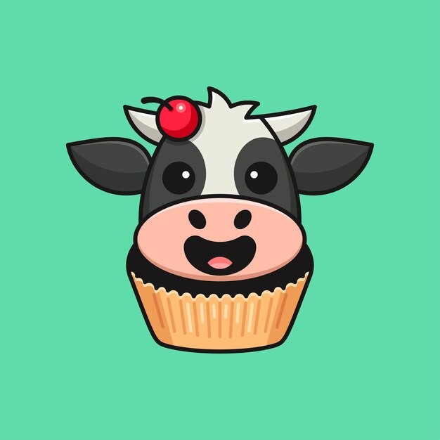 可爱卡通牛插画