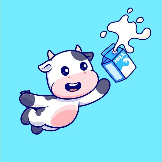 可爱卡通牛插画