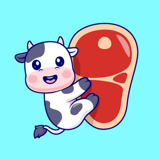 可爱卡通牛插画