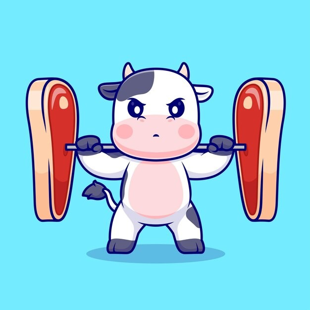 可爱卡通牛插画