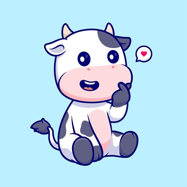可爱卡通牛插画