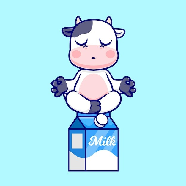 可爱卡通牛插画