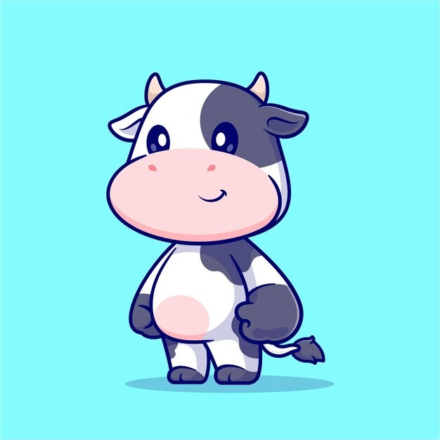 可爱卡通牛插画